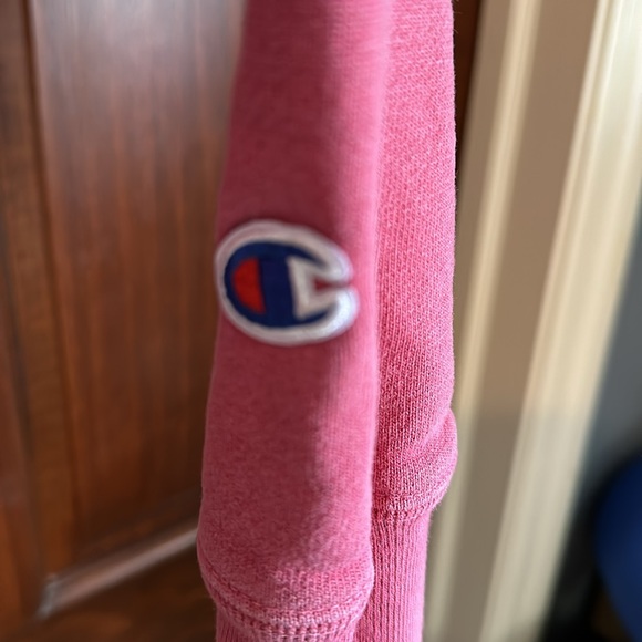 Medium Champion USA Field Hockey Hooded Sweatshirt, Pink, Vintage Look - Picture 2 of 7